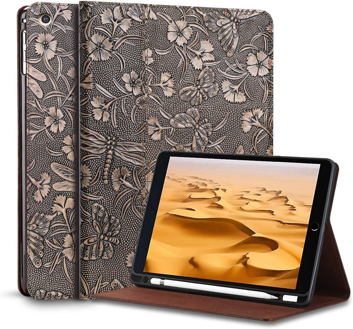 Gexmil Leather Case for iPad 10.2 inch 9th/8th/7th Gen. Butterfly