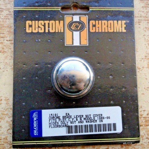 Cubierta de tuerca de palanca de freno Harley FLST FLSTC FLSTF FLSTN 86-96 personalizada cromo 15191 - Imagen 2 de 2