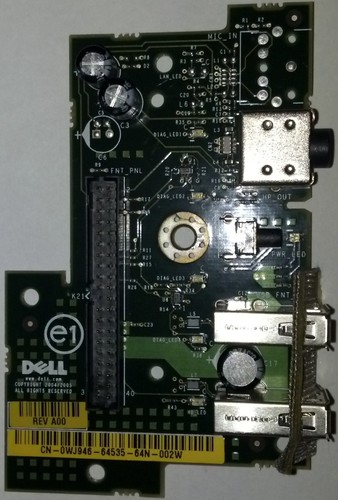 DELL WJ946 OPTIPLEX 210L DIMENSION 3100C AUDIO USB PANEL BOARD CN-0WJ946