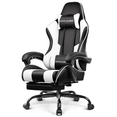 Gaming Chair, Computer Chair with Footrest and Lumbar Support, Height Adjusta...