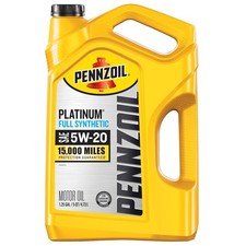 Full Synthetic 5W-20 Motor Oil 5 Quart Bottle Car Engine Protection 34.94 per gallon