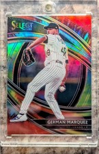 2020 Panini Select Premier German Marquez Red Tie-dye Prizm /29 (Rockies)