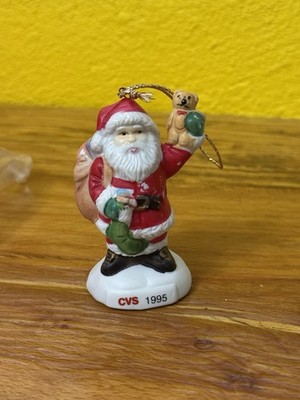 CVS Traditions 1995 Santa & Teddy Bear Christmas Ornament New In Box