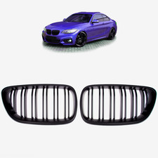Kühlergrill SET Schwarz Matt Doppelsteg passt passend für BMW 2er F22 F23 235 24