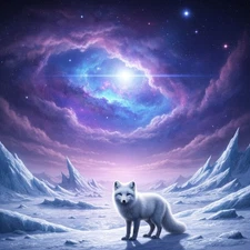 Photo Digital Product  - Ai Wallpaper Image Picture Arctic Fox Sample Art