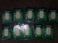 Lutron Skylark Contour Dimmer Light Almond 3 Way Lot Of 10