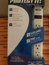 Tripp Lite TLP608TEL 6-Outlet Surge Protector (8ft Cord)