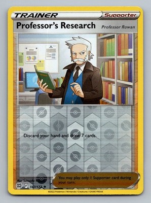 Professor's Research Holo Rare Reverse Holo SWSH09: Brilliant Stars 147/172 LP