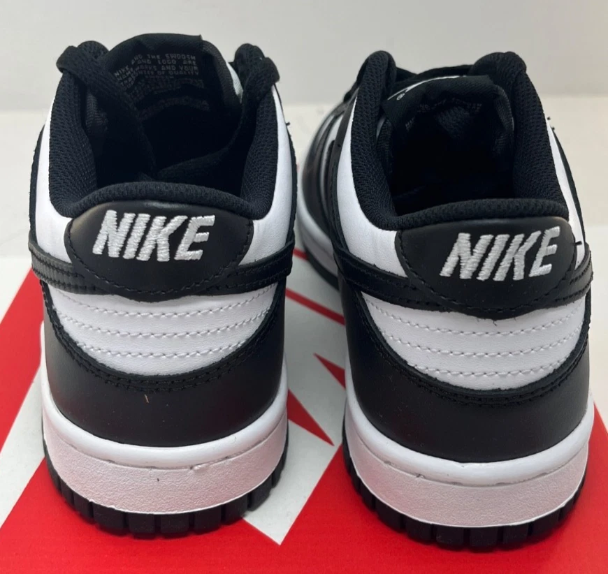 Nike Dunk Low (GS) New CW1590 100 White  Black Youth Sizes "Panda" FREE Shipping - Image 3 of 4