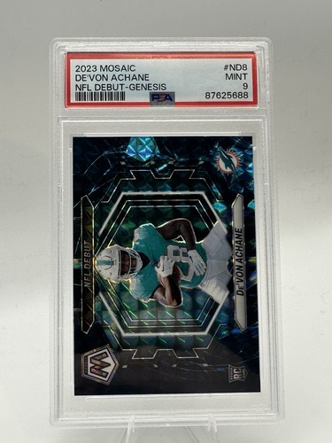 De'Von Achane [Genesis] #ND-8 2023 Panini Mosaic NFL Debut card
