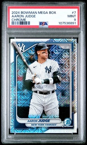 2024 Bowman Chrome Mega Box Aaron Judge #7 PSA 9 Mint New York Yankees MVP