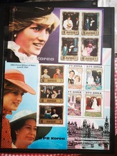 TIMBRE  PRINCESSE DIANA lot de 3 blocs feuillets oblitéré très bonne état