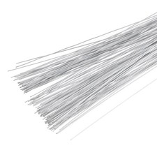 120 Pcs Florist Wire 0.3mm 30 Gauge Floral Flower Stem Wire, Galvanized Silver