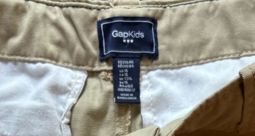 Gap Kids Shorts Boys Size 16 Khaki Tan Tech Adjustable Waist Uniform Performance - Picture 2 of 3