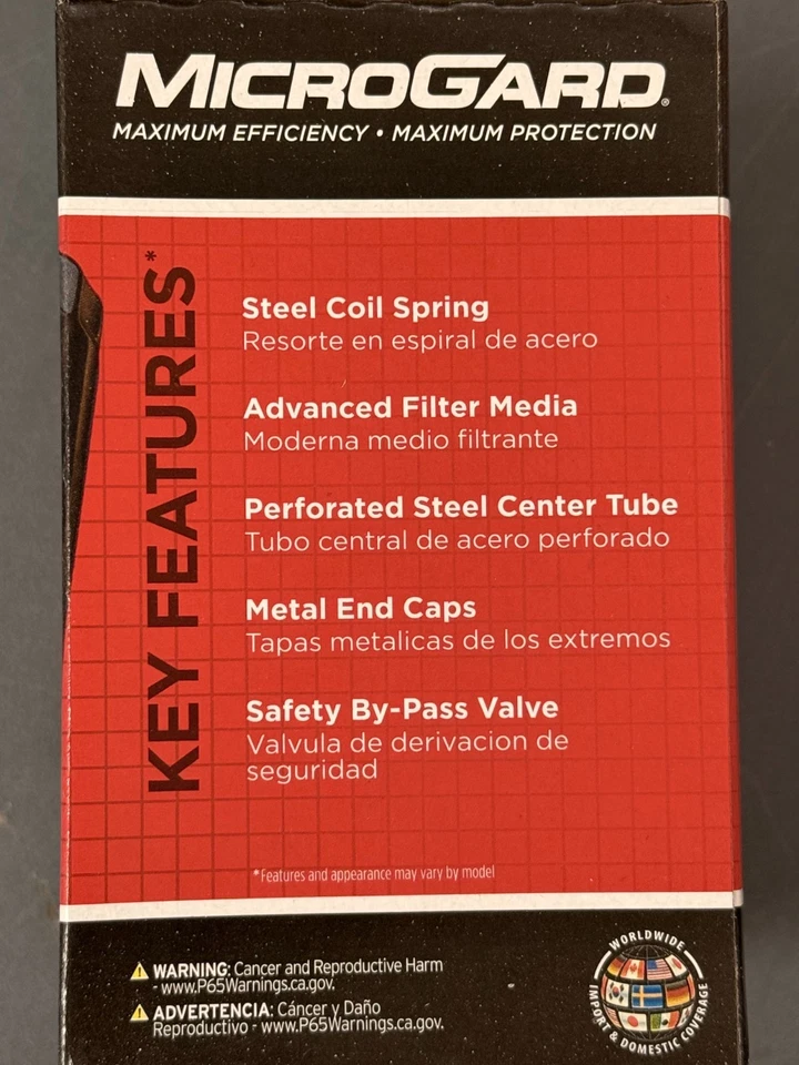 (CAJA DE 12) Filtros de aceite MicroGard Dodge Ford Jeep Lincoln Mitsub Ram # MGL57045 Foto 4 de 4