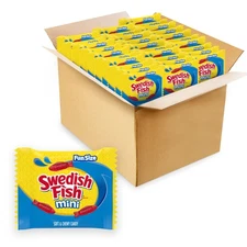 SWEDISH FISH Mini Soft & Chewy Candy 140 Snack Packs Bulk Candy
