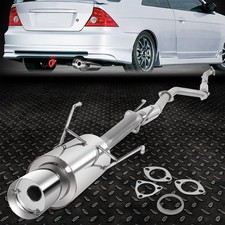 For 01-05 Honda Civic Dxlx Emes 4muffler Tip Stainless Racing Catback Exhaust