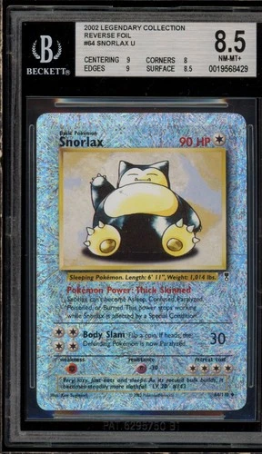 Pokemon Snorlax Legendary Coll. Reverse Holo #64 BGS 8.5
