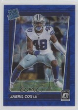 2021 Panini Donruss Optic Rated Rookie Blue Scope Prizm Jabril Cox #286 0g76