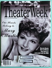 Mary Martin Theater Week Magazine November 19 1990 Address Label Scuffed Pages