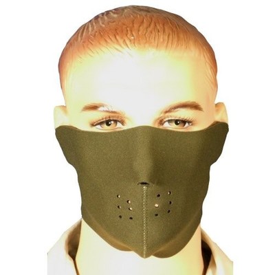 Olive Neopren kurze Gesichtsmaske, Wind, Kälteschutz, Ski, Wandern, Outdoor