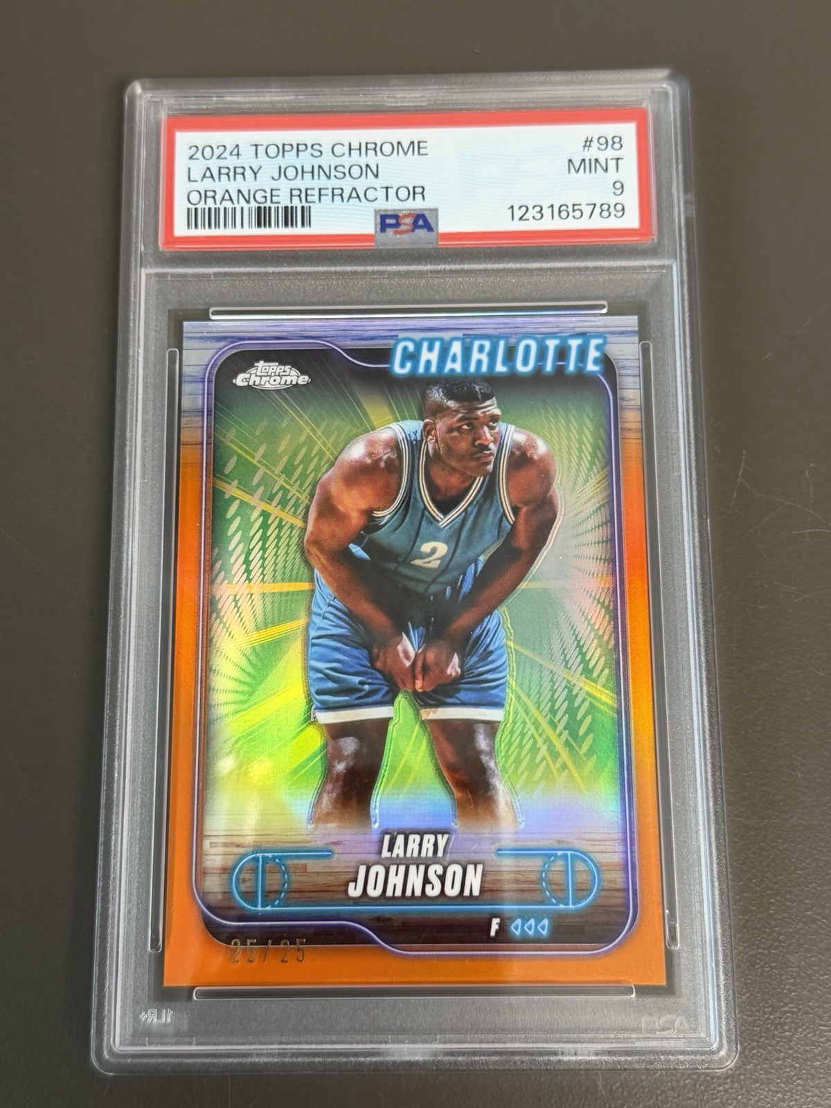 2024 Topps Chrome Larry Johnson #98 Orange Refractor /25 PSA 9 (POP 1)