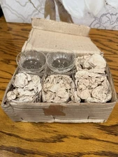 MUNDGEBLASEN 2 oz Liqueur Glasses Vertical Cuts- Art Deco old new stock 6 glass