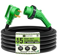 ELECTERY 30 Amp 15 Ft RV Power Extension Cord NEMA TT-30P to L5-30R with Twist L