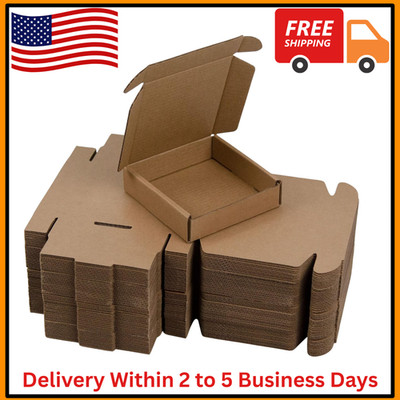 50 Pack 4x4x1 Inches Small Shipping Boxes,brown Cardboard Boxes,packing Box New