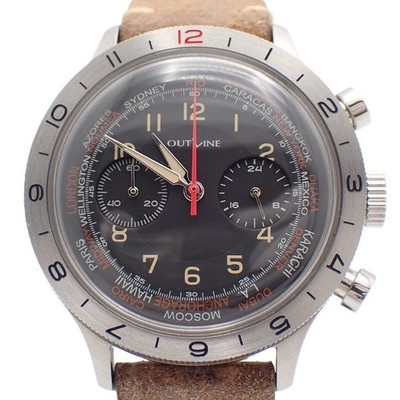 Outline YK20221-BL Pilot Chrono 20th Limited Quartz Men's Watch