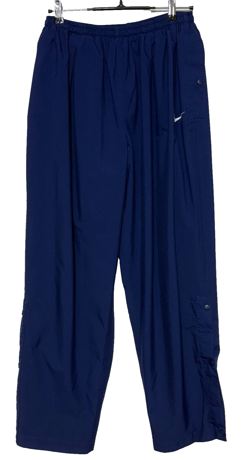 Nike Rain Pants Mens XL Blue Elastic Waist Water Resistant Snap Cuffs Lined Golf