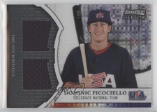 2011 Bowman Sterling USA Baseball X-Fractor Dual Relics Dominic Ficociello 05fv