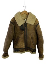 Giacca da volo AVIREX 36 pelle di pecora BRW tinta unita B-3 Mouton Boa giacca da volo