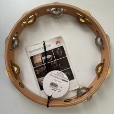 Meinl Recording-Combo Wood Tambourine One Row Dual Alloy Jingles Super Natural