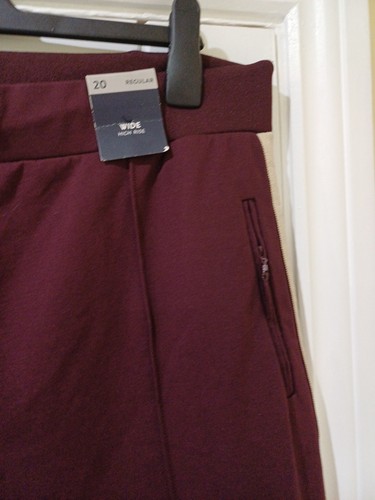 M&S Collection Ponte Sparkly Side Stripe Wide Leg Trousers Size 20 REGULAR - Picture 4 of 8