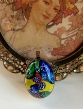 Millefiori Kettenanhänger °• Vintage Modeschmuck°.