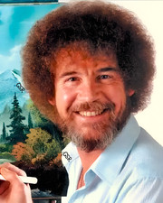 BOB ROSS - THE JOY OF PAINTING - 8"X10" PHOTOGRAPH