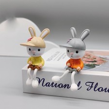 Garden Ornament Figurine Micro Landscaping Long Legged Bunny Miniature Rabbit
