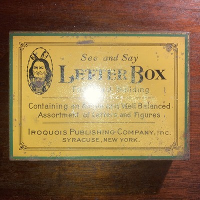 D042 See and Say Letter Box For Word Building game Iroquois Publishing Syracuse