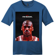 NEW Art Society MJ AIR 23 IM BACK MARITIME BLUE Tee Shirt SM-4XLARGE MADE IN USA