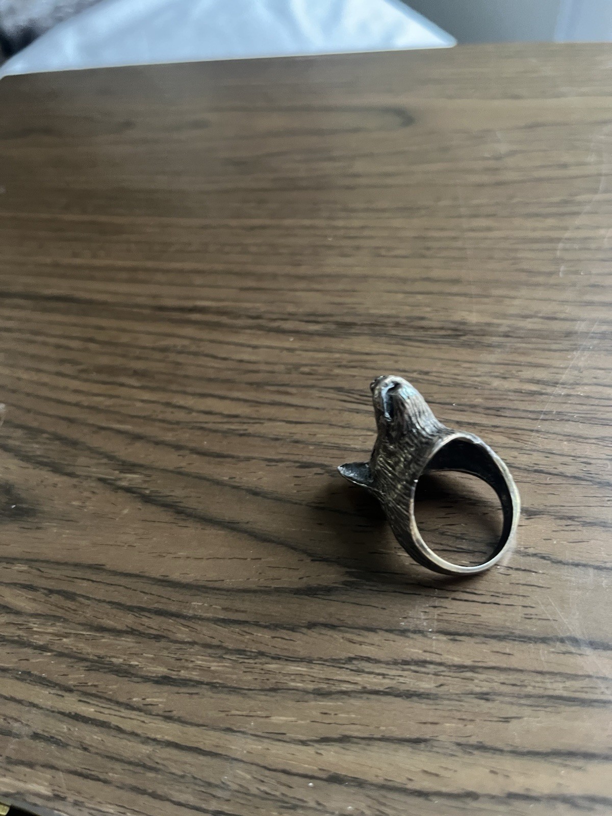 Sterling Silver Wolf Ring With Ruby Eyes - image 12