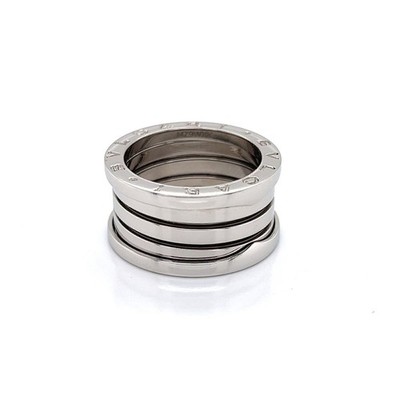 Bvlgari B.zero1 Four-Band Ring in 18k White Gold w/Cert Size 6.5 / EU 54