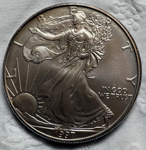 1997 American Silver Eagle Brilliant Uncirculated 0.999 Fine 1 oz Silver Coin