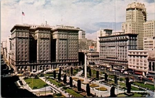 Vintage Union Square San Francisco Admiral Dewey Monument Postcard