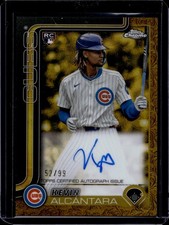 2025 Topps Chrome Gilded Collection Gold Autographs Kevin Alcantara 52/99