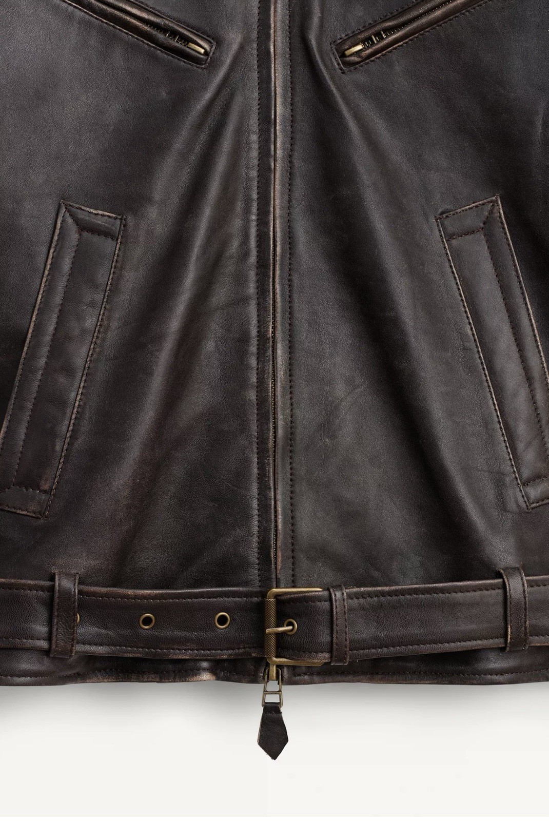 Zara Limited Edition Belted Leather Jacket(XL) image 7