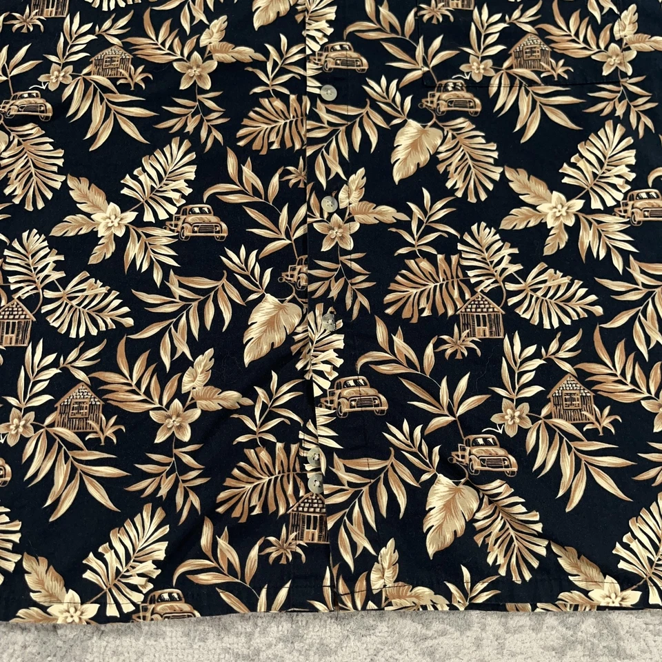 VTG Pierre Cardin Shirt Mens Large L Aloha Hawaiian Floral Car Button Up Casual - Image 3 of 4