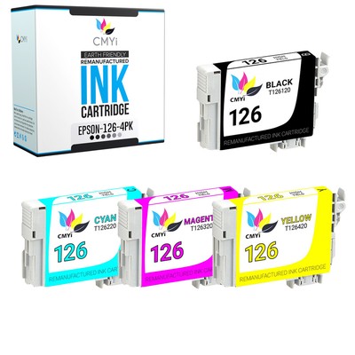 Compatible CMYi Black Color Ink Cartridges for Epson 126 Stylus NX330 Workforce
