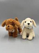 Our Generation Pup Plush Dog Beige  Brown Stuffed Animal Battat Set Of 2