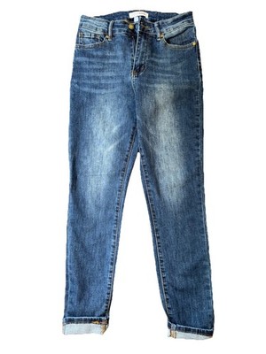 Love SoHo Denim Jeans Size 9 Dark Wash Skinny Dark Wash Folded Bottoms
